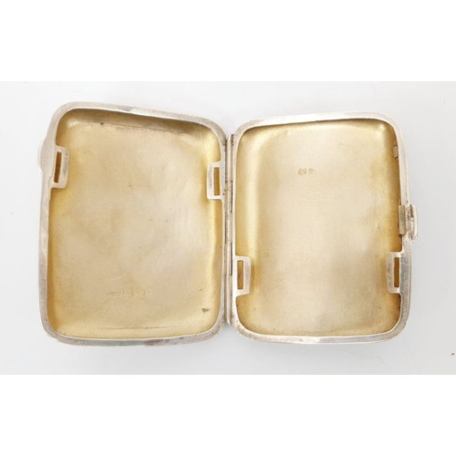 41 - A hallmarked silver cigarette case, A/F, length 3.75