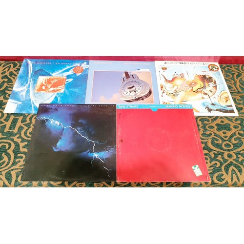 82 - Five Dire Straits LPs including On Every Street, Alchemy and Making Moves. UK shipping £14.