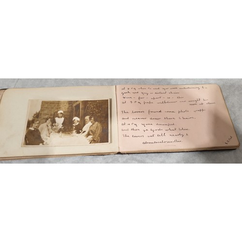 102 - Four vintage autograph books, including the England cricket team which was signed in pencil and has ... 