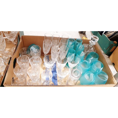 143 - Two boxes of glassware. No shipping. Arrange collection or your own packer and shipper, please. Elec... 