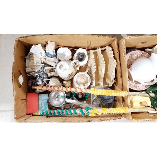 163 - Two boxes of ceramics and assorted. No shipping. Arrange collection or your own packer and shipper, ... 