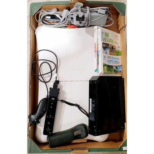 202 - A Wii console with accessories. No shipping. Arrange collection or your own packer and shipper, plea... 