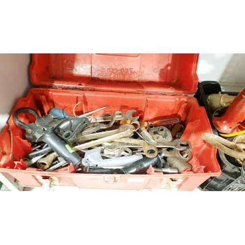 207 - Two boxes of tools and assorted. No shipping. Arrange collection or your own packer and shipper, ple... 