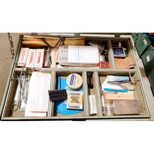 213 - A metal chest containing medical and first aid items, width 24