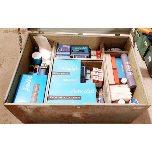 213 - A metal chest containing medical and first aid items, width 24