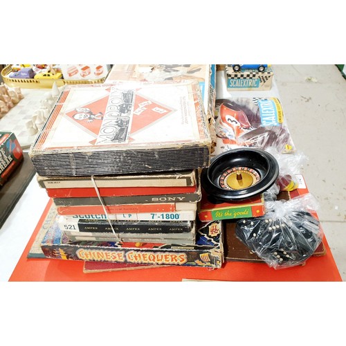 232 - A vintage Monopoly c.1930s, other vintage board games and vintage reel-to-reel tape. No shipping. Ar... 