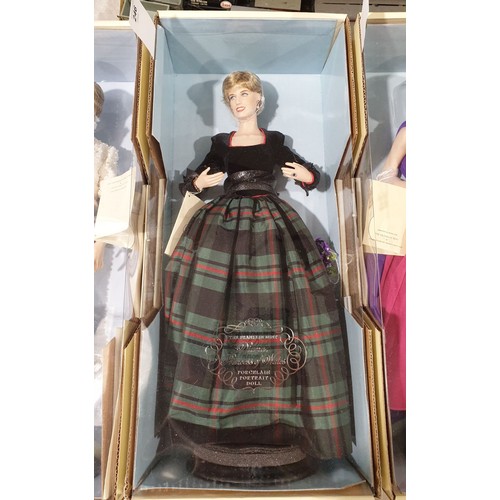 246 - An unopened boxed Franklin Mint Princess Diana porcelain portrait doll, box length 21.75