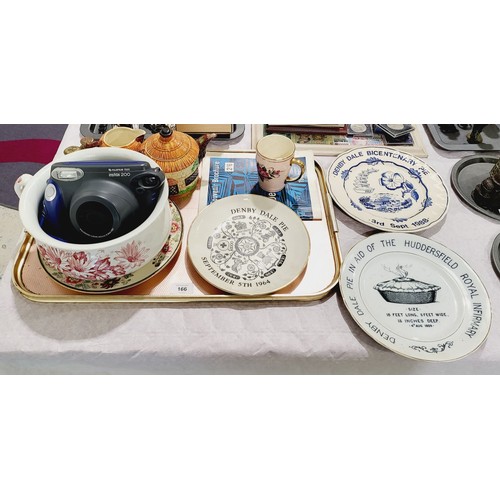 166 - A Denby Dale commemorative pie plate dated 4th August 1928 together with other ceramics and assorted... 