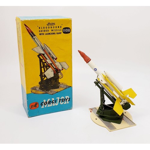 4 - A vintage boxed Corgi Blood Hound Guided Missile With Launching Ramp, 1108. UK shipping £14. We comb... 