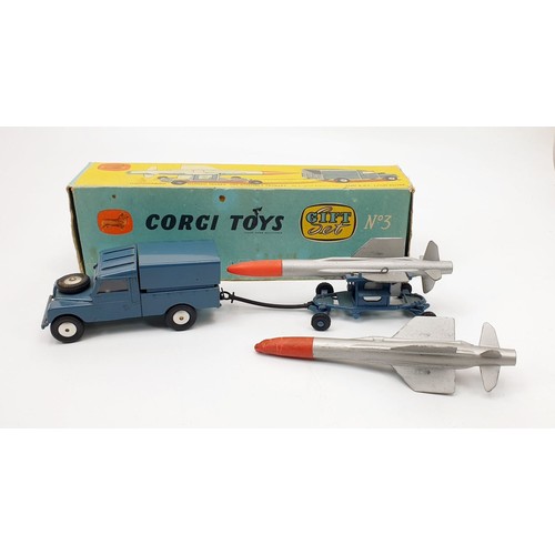 8 - A vintage boxed Corgi Thunderbird Guided Missile On Assembly Trolley And RAF Land Rover, Gift Set No... 