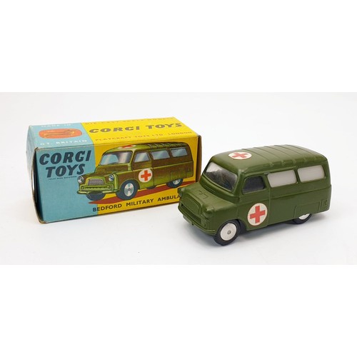 11 - A vintage boxed Corgi Bedford Military Ambulance, 414. UK shipping £14. We combine shipping.