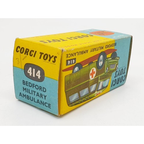 11 - A vintage boxed Corgi Bedford Military Ambulance, 414. UK shipping £14. We combine shipping.