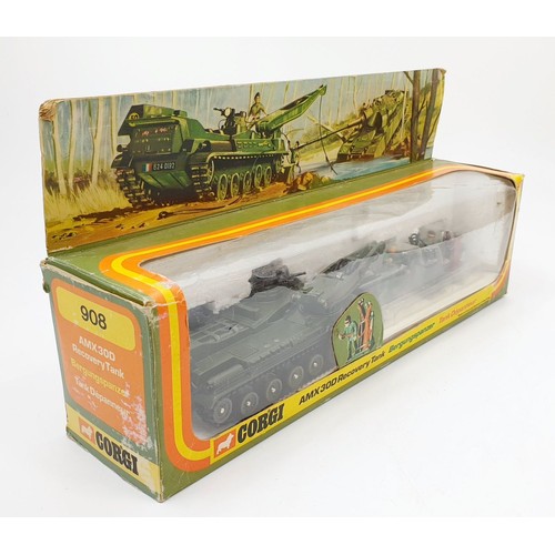 17 - A vintage boxed Corgi AMX 30D Recovery Tank, 908. UK shipping £14. We combine shipping.