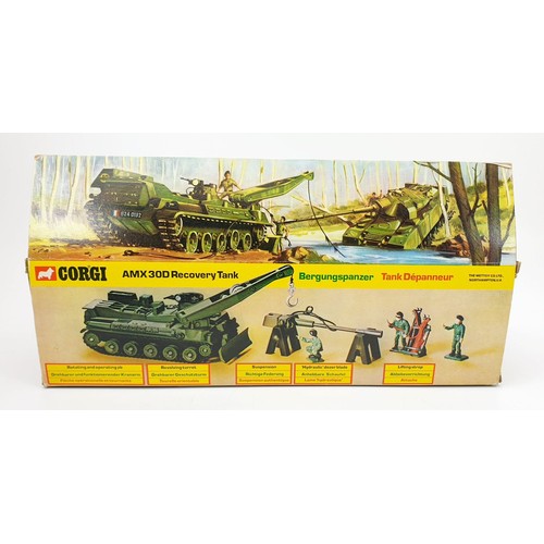 18 - A vintage boxed incomplete Corgi AMX 30D Recovery Tank, 908. UK shipping £14. We combine shipping.