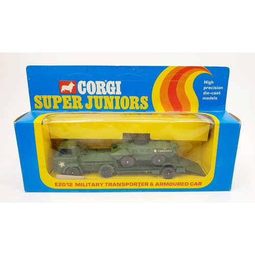 20 - A vintage boxed Corgi E2011 US Army Tanker together with E2012 Military Transporter And Armoured Car... 