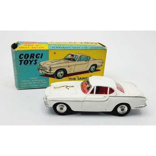 51 - A vintage boxed Corgi The Saint's Car Volvo P.1800, 258. UK shipping £14. We combine shipping.