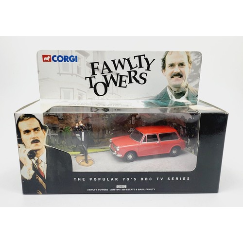 56 - A boxed Corgi Fawlty Towers Austin 1300 Estate & Basil Fawlty, 00802. UK shipping £14. We combine sh... 