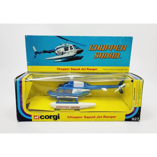 58 - A vintage boxed Corgi Chopper Squad Jet Ranger, 927. UK shipping £14. We combine shipping.