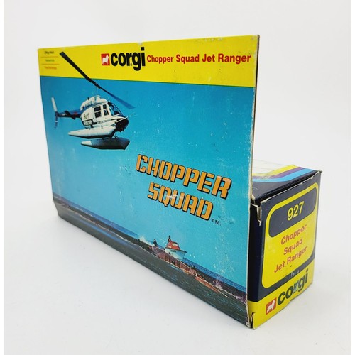 58 - A vintage boxed Corgi Chopper Squad Jet Ranger, 927. UK shipping £14. We combine shipping.