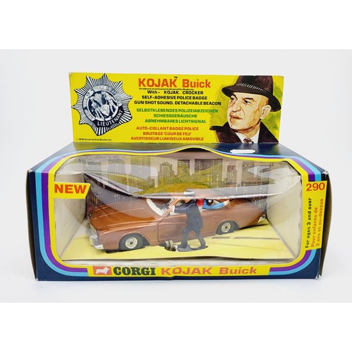 61 - A vintage boxed Corgi Kojak Buick, 290. UK shipping £14. We combine shipping.