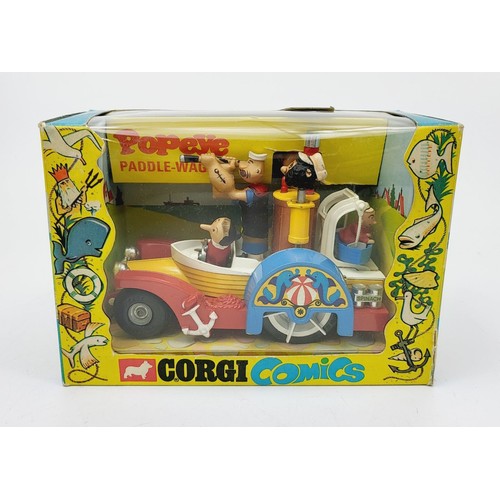 70 - A vintage boxed Corgi Popeye Paddle-Wagon, 802. UK shipping £14. We combine shipping.