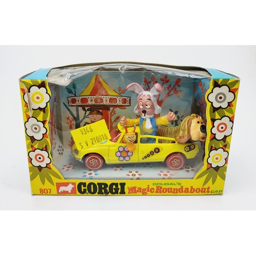 71 - A vintage boxed Corgi Duggal's Magic Roundabout Car, 807. UK shipping £14. We combine shipping.