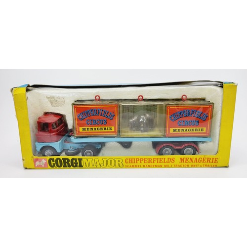 76 - A vintage boxed Corgi Chipperfield's Menagerie Scammel Handyman MK. 3 Tractor Unit & Trailer, 1139. ... 