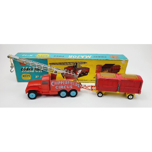 79 - A vintage boxed Corgi Chipperfield's Circus Crane Truck and Cage, Gift Set No 12. UK shipping £14. W... 