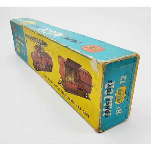 79 - A vintage boxed Corgi Chipperfield's Circus Crane Truck and Cage, Gift Set No 12. UK shipping £14. W... 