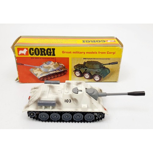 22 - A vintage boxed Corgi SU100 Tank Destroyer, 905. UK shipping £14. We combine shipping.