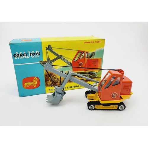 100 - A vintage boxed Corgi Priestman Luffing Shovel, 1128. UK shipping £14. We combine shipping.