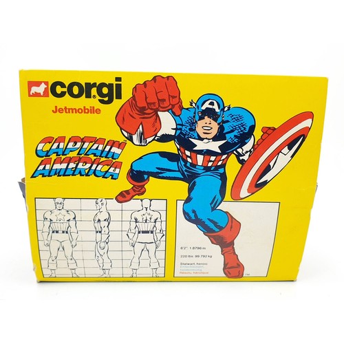 46 - A vintage boxed Corgi Captain America Jetmobile, 263. UK shipping £14. We combine shipping.