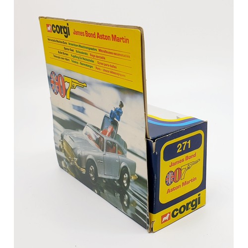 28 - A vintage boxed Corgi James Bond Aston Martin D.B.5, 271. UK shipping £14. We combine shipping.