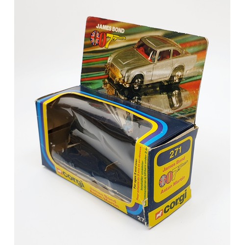 29 - A vintage boxed Corgi James Bond Aston Martin D.B.5, 271. UK shipping £14. We combine shipping.