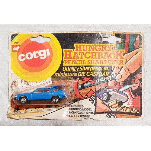 233 - A vintage boxed Corgi Hungry Hatchback pencil sharpener, 200. UK shipping £14.