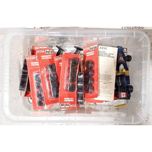 244 - A selection of Polisil Slot Car Track and accessories. No shipping. Arrange collection or your own p... 