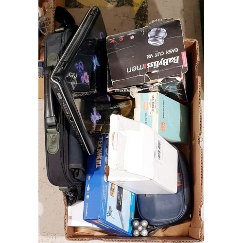 246 - A box of small electricals. No shipping. Arrange collection or your own packer and shipper, please. ... 