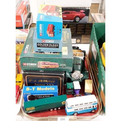 250 - Boxed and loose toy vehicles including a Maisto boxed model of a Jaguar XK8. UK shipping £14.