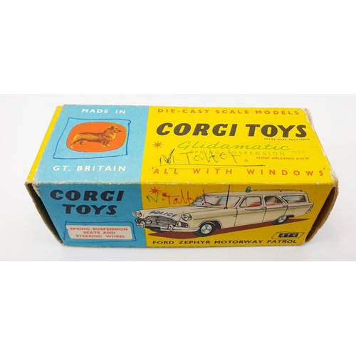 158 - A vintage boxed Corgi Ford Zephyr Motorway Patrol, 419. UK shipping £14. We combine shipping.