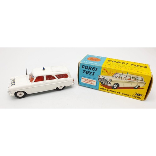 158 - A vintage boxed Corgi Ford Zephyr Motorway Patrol, 419. UK shipping £14. We combine shipping.