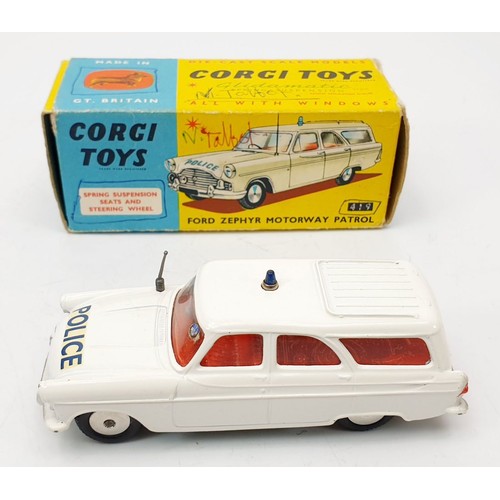 158 - A vintage boxed Corgi Ford Zephyr Motorway Patrol, 419. UK shipping £14. We combine shipping.