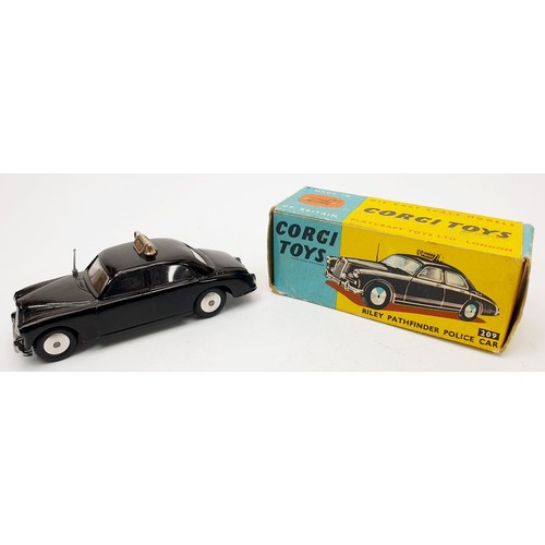 156 - A vintage boxed Corgi Riley Pathfinder Police Car, 209. UK shipping £14. We combine shipping.