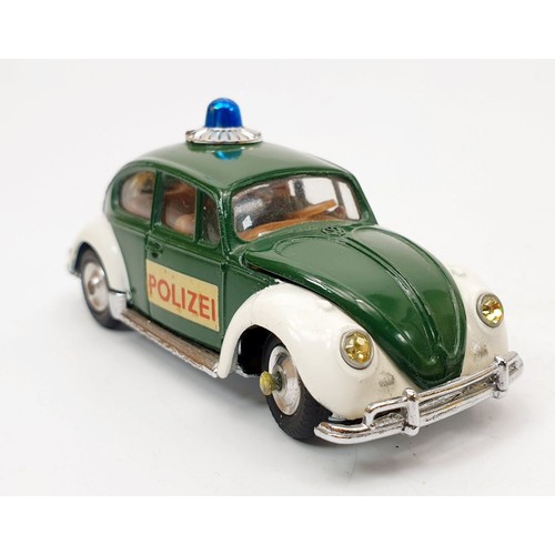 155 - A vintage boxed Corgi Volkswagen European Police Car, 492. UK shipping £14. We combine shipping.