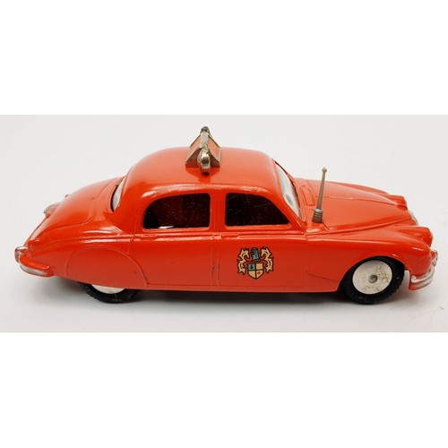 154 - A vintage boxed Corgi 2.4 Jaguar Fire Service Car, 213. UK shipping £14. We combine shipping.