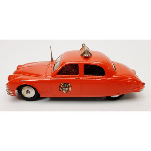 154 - A vintage boxed Corgi 2.4 Jaguar Fire Service Car, 213. UK shipping £14. We combine shipping.