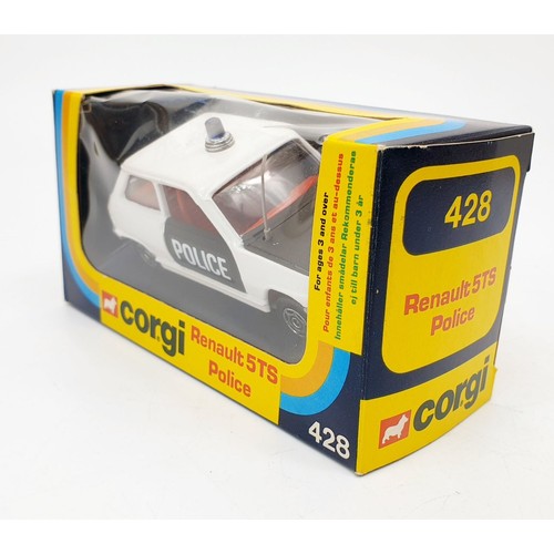 137 - A vintage boxed Corgi Renault 5TS Police, 428. UK shipping £14. We combine shipping.