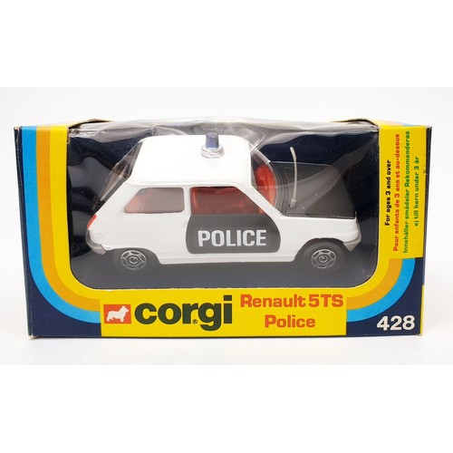 137 - A vintage boxed Corgi Renault 5TS Police, 428. UK shipping £14. We combine shipping.