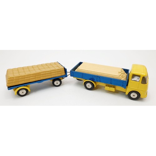 170 - A vintage boxed Corgi E.R.F. Dropside Lorry and Platform Trailer with Cement and Plank Load, Gift Se... 