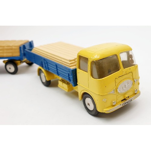 170 - A vintage boxed Corgi E.R.F. Dropside Lorry and Platform Trailer with Cement and Plank Load, Gift Se... 