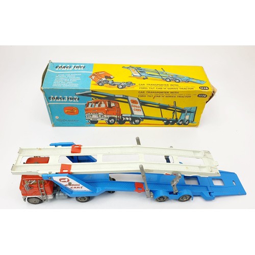 173 - A vintage boxed Corgi Car Transporter with Ford Tilt 